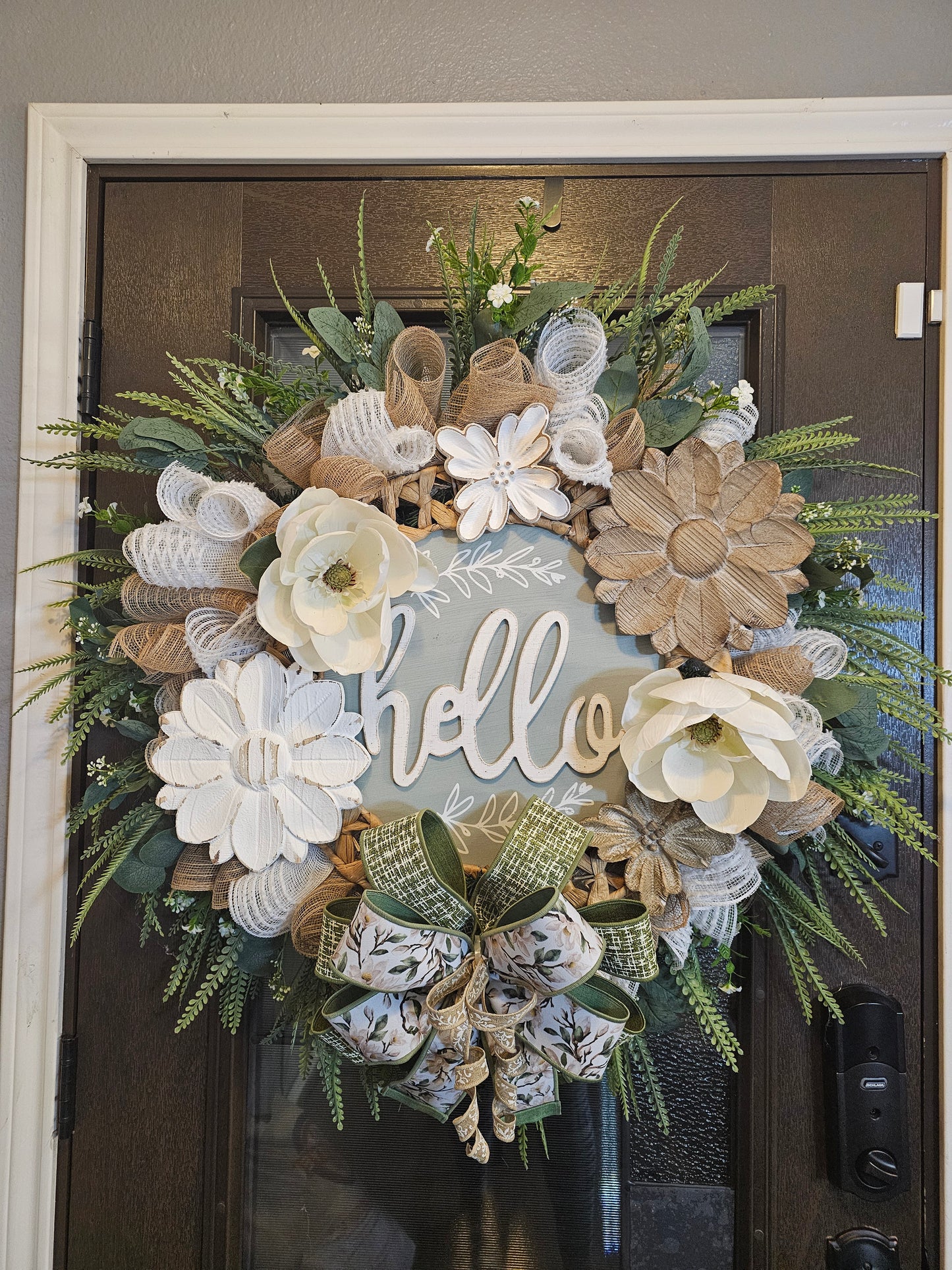 Hello Water Hyacinth Sage Wreath