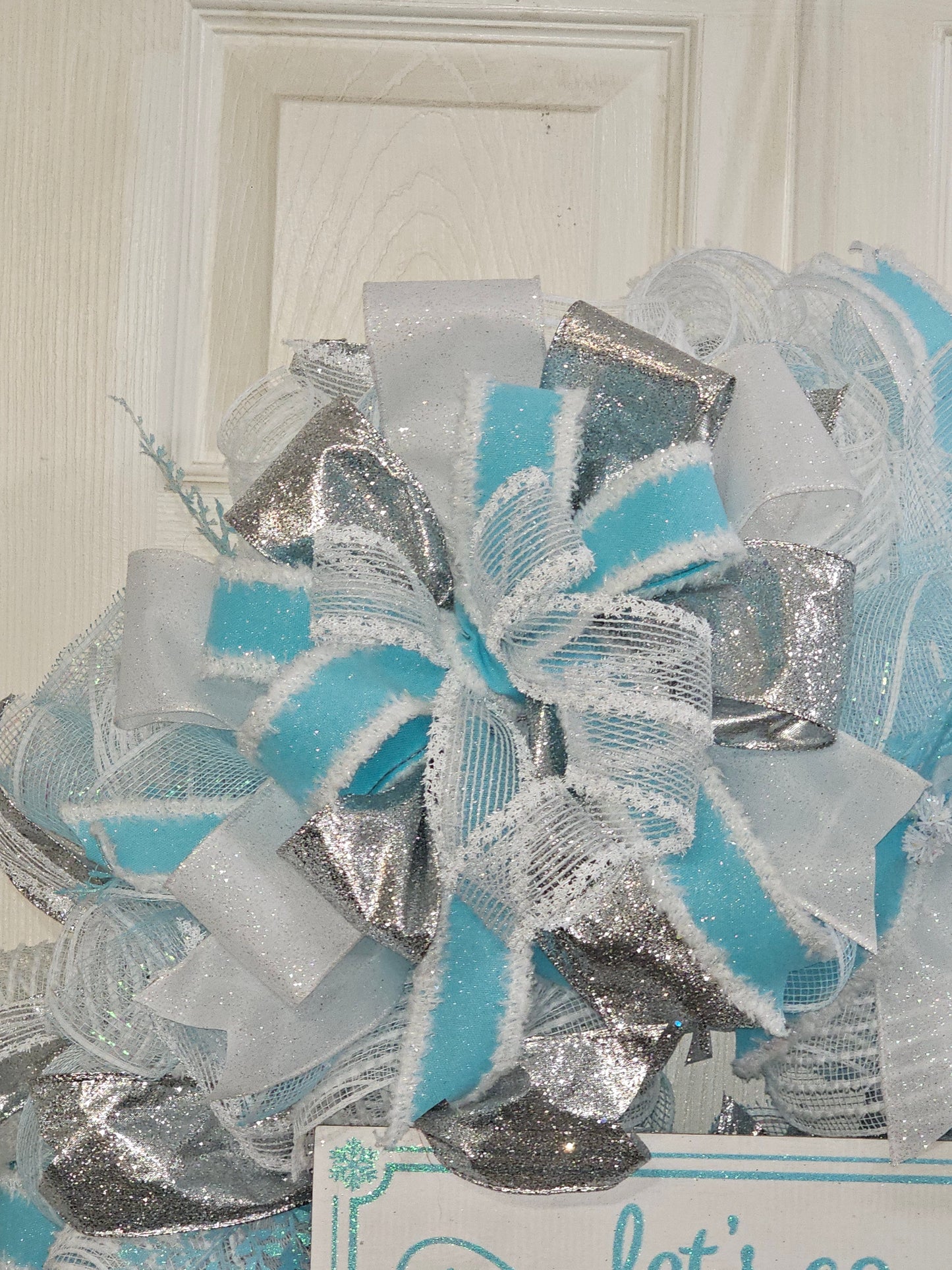 winter ice skating wreath