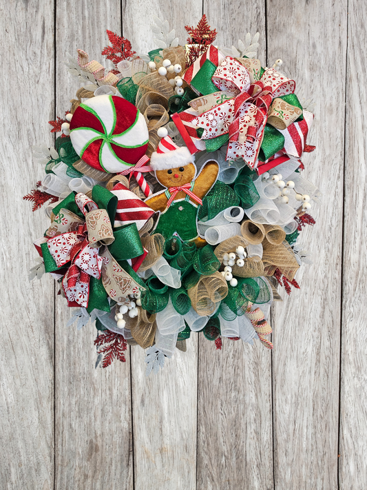 Gingerbread Delight Christmas Wreath