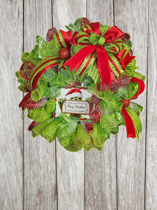 Grinchy Christmas Cheer Wreath