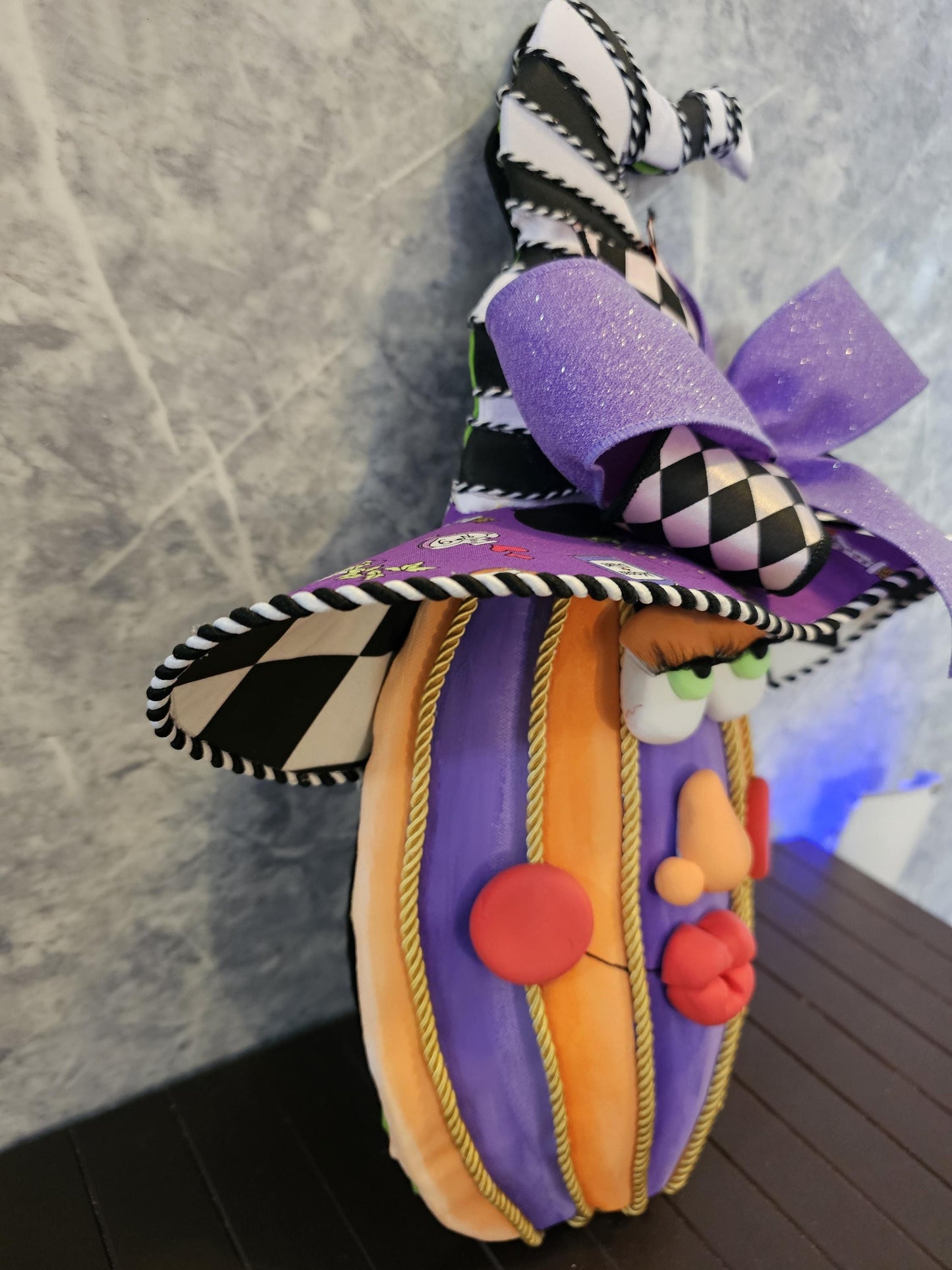 Hand Painted Halloween Gourd Decor | Whimsical Fall Centerpiece, Mackenzie Childs Inspired