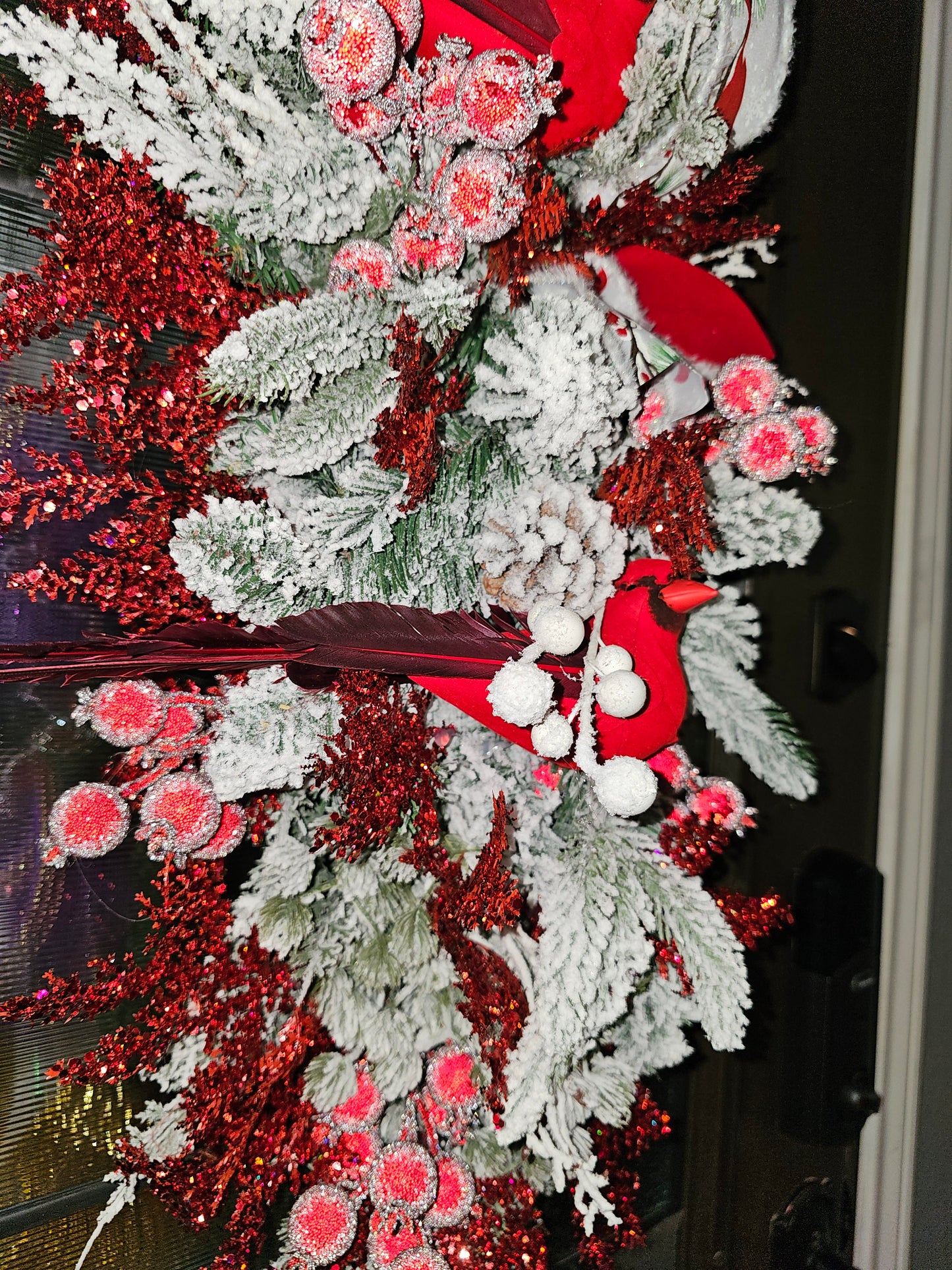 Winter Cardinal Blessings” Christmas Swag