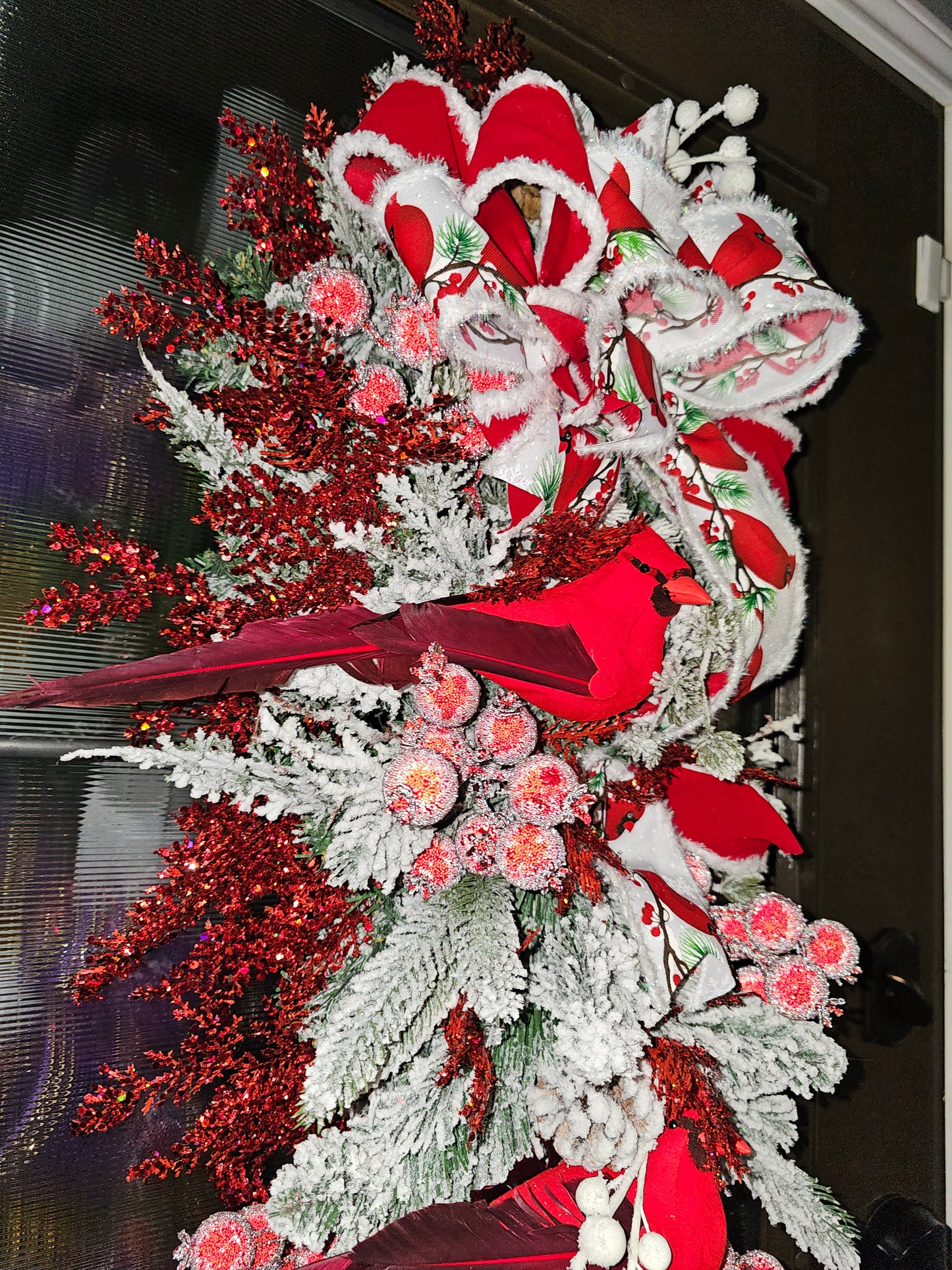 Winter Cardinal Blessings” Christmas Swag