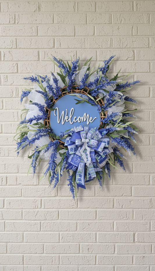 Bluebonnet Welcome Wreath