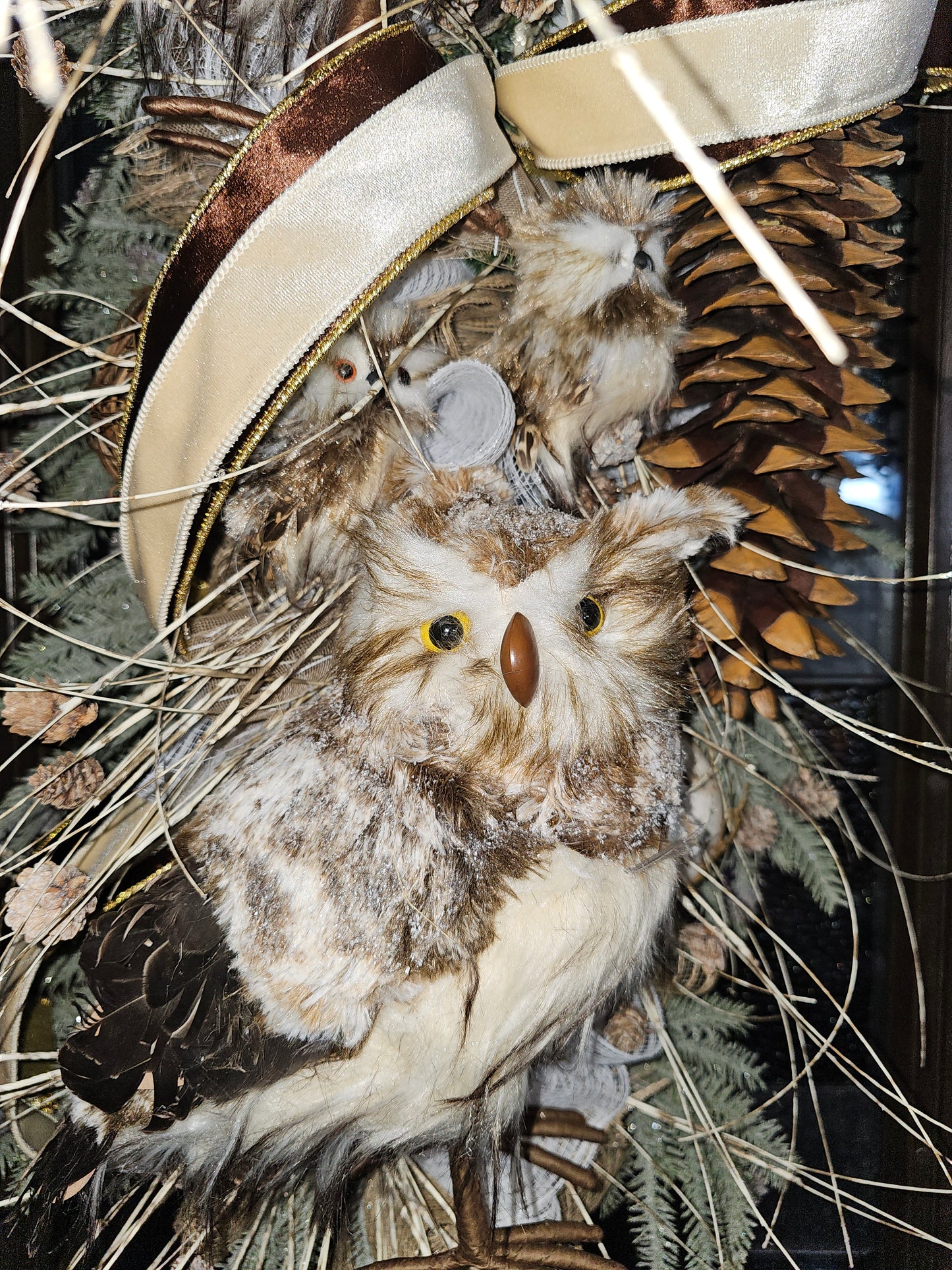 Woodland Owl Winter Swag
