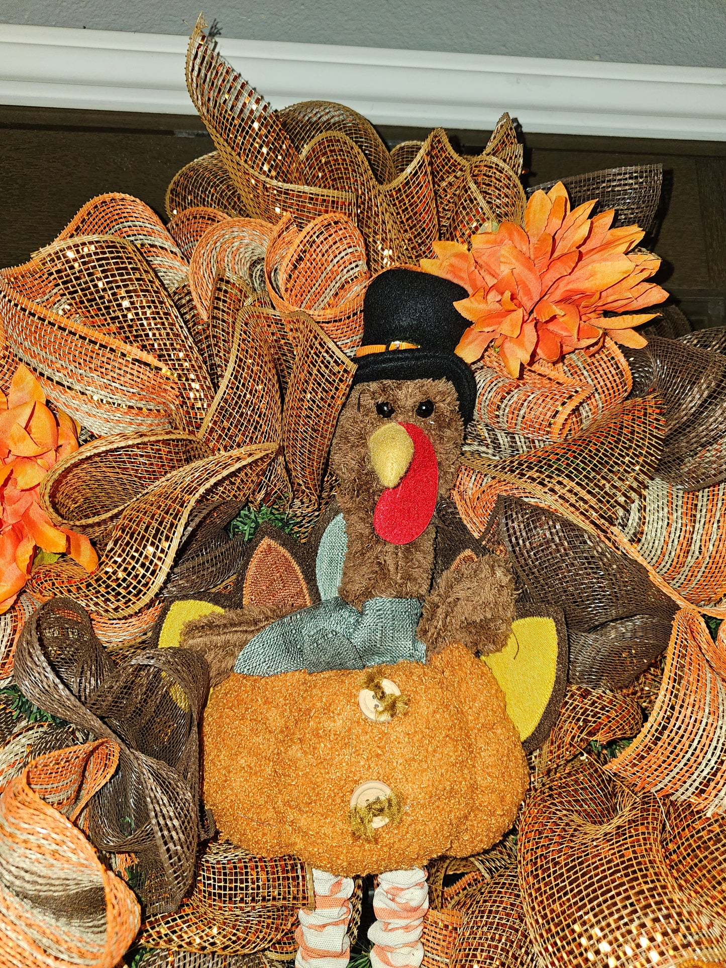 🦃 Harvest Turkey Blessings Wreath 🍂