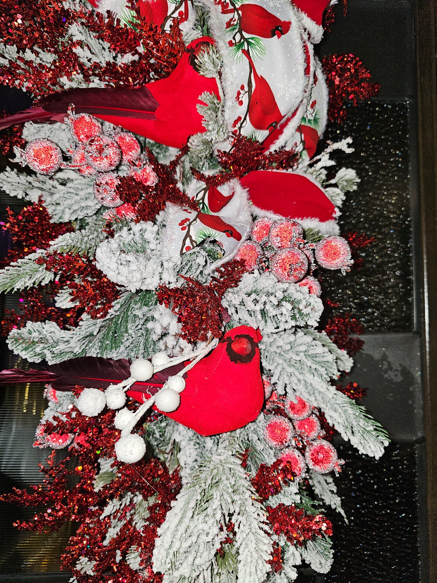 Winter Cardinal Blessings” Christmas Swag