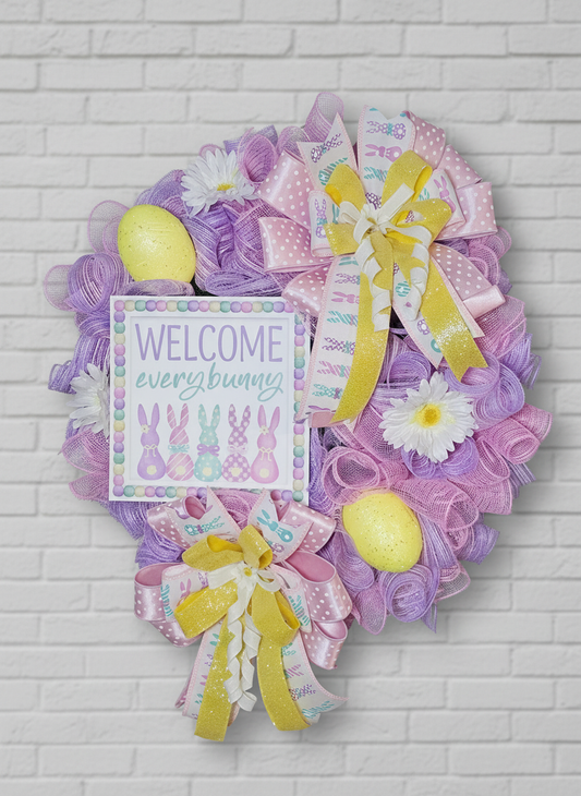 Welcome Everybunny Easter Wreath