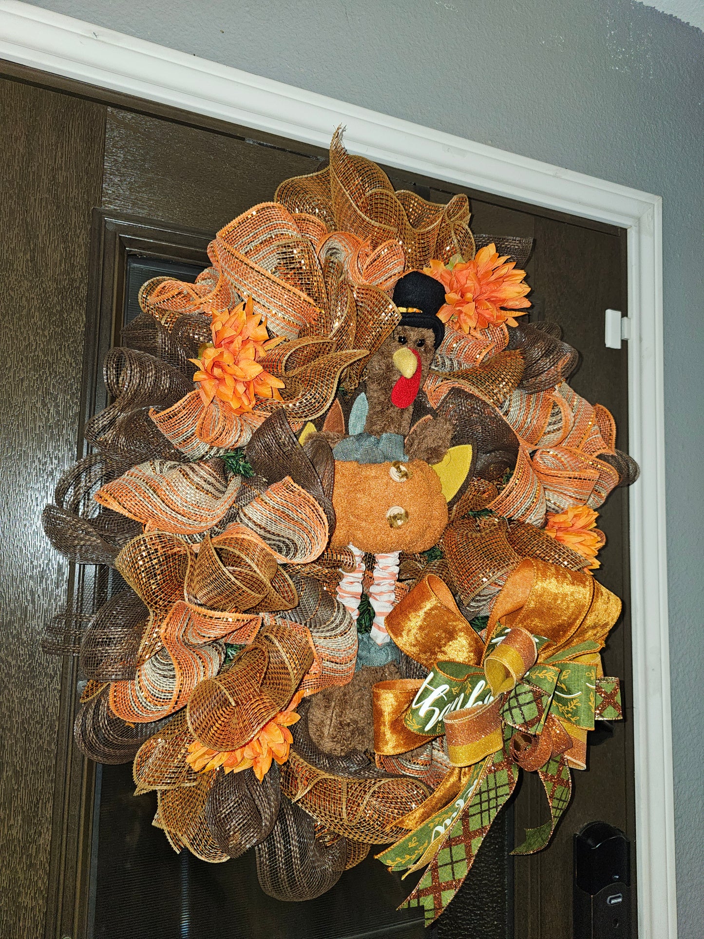 🦃 Harvest Turkey Blessings Wreath 🍂