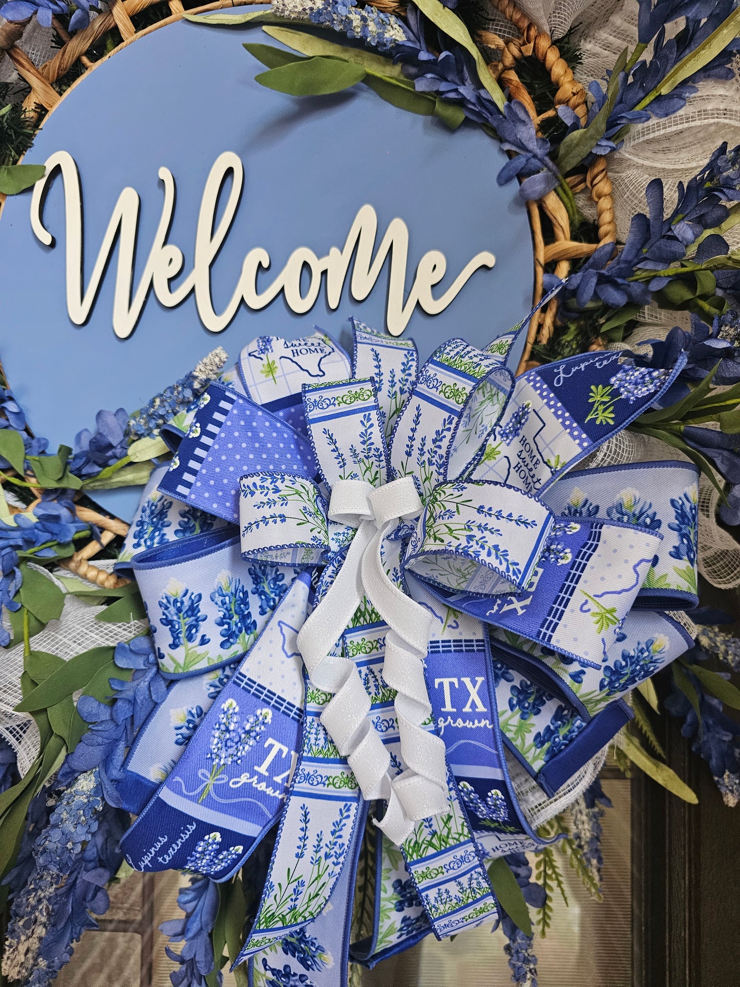 Bluebonnet Welcome Wreath