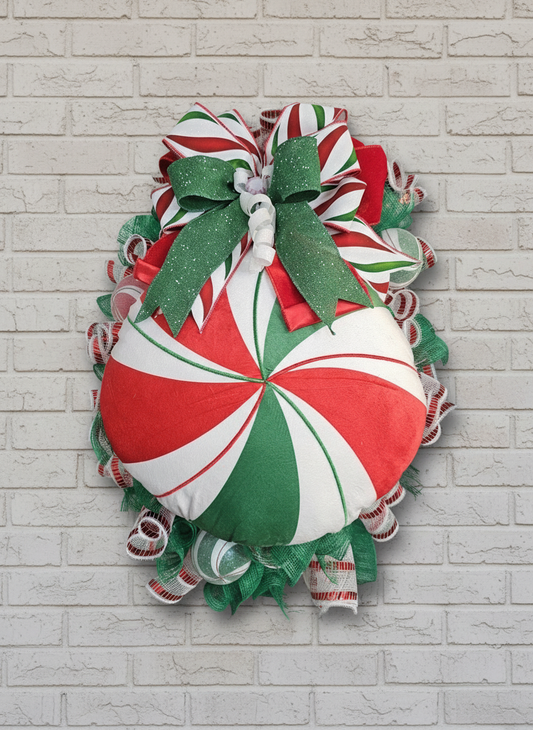 peppermint twist holiday wreath