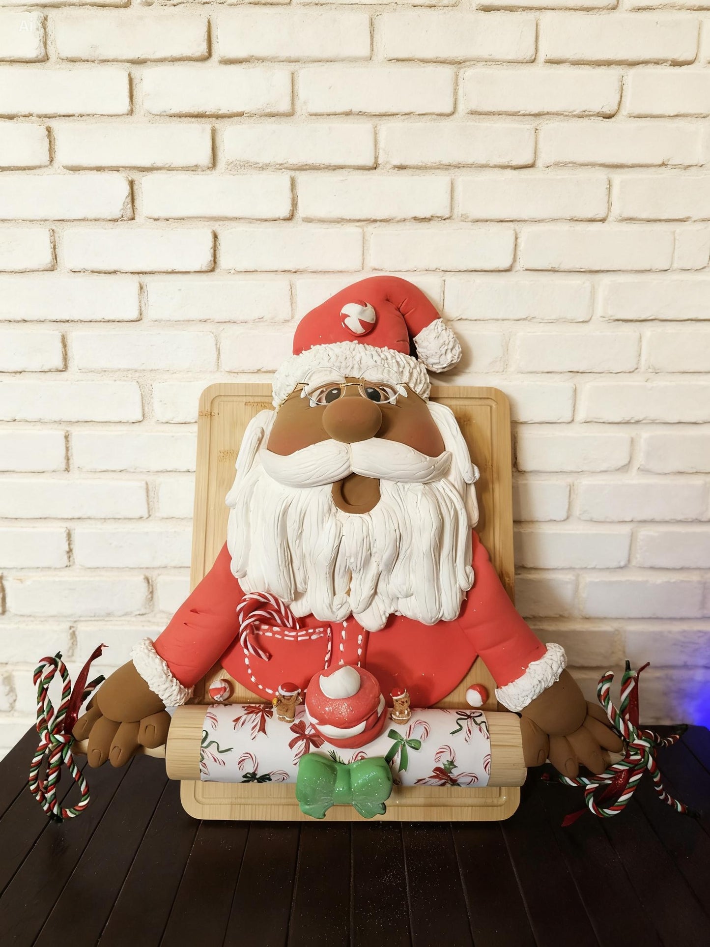 Pre-Order: Santa’s Christmas Kitchen – Handmade Clay Santa Kitchen Décor