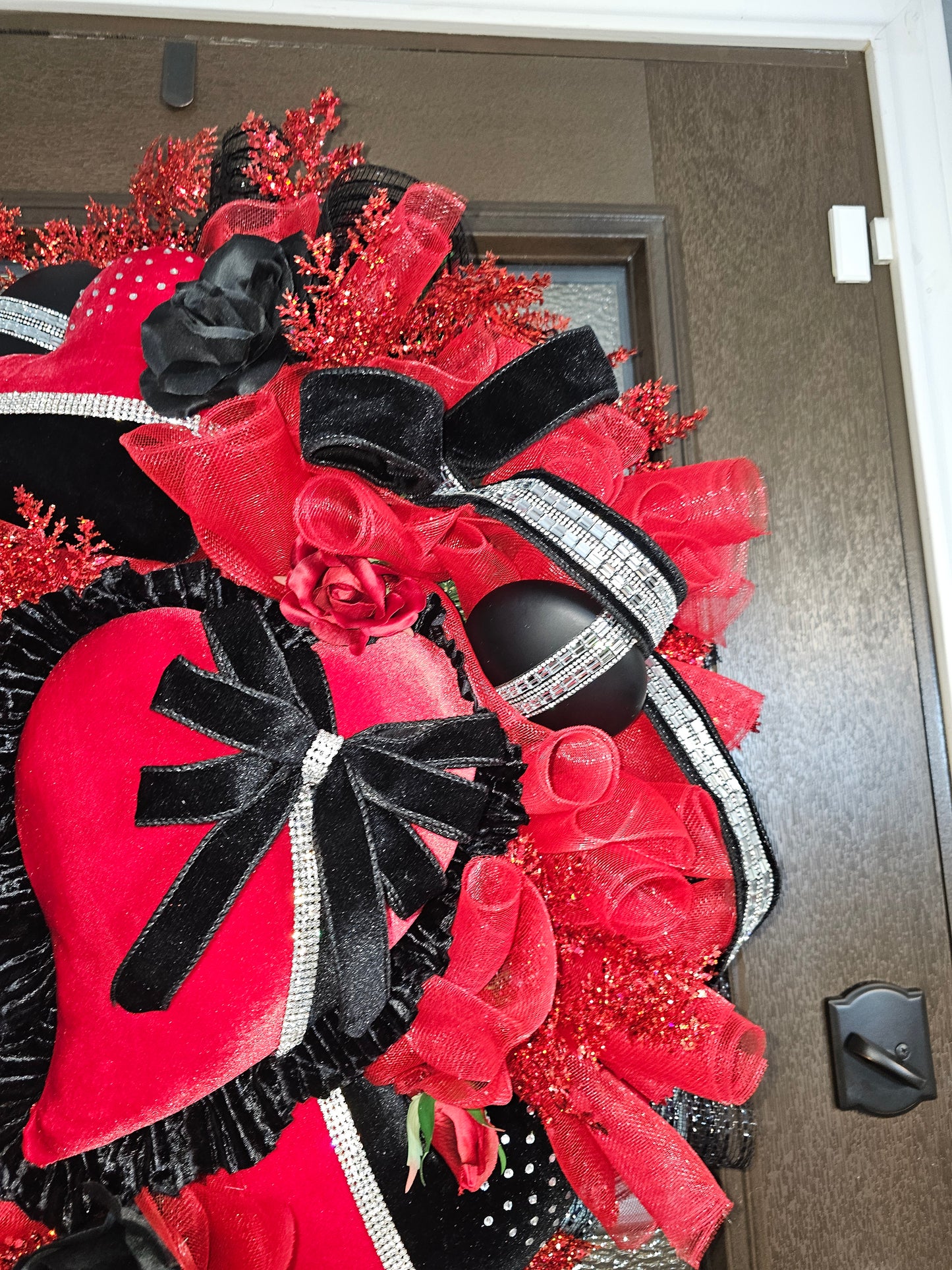 Rhinestone Romance Heart Wreath