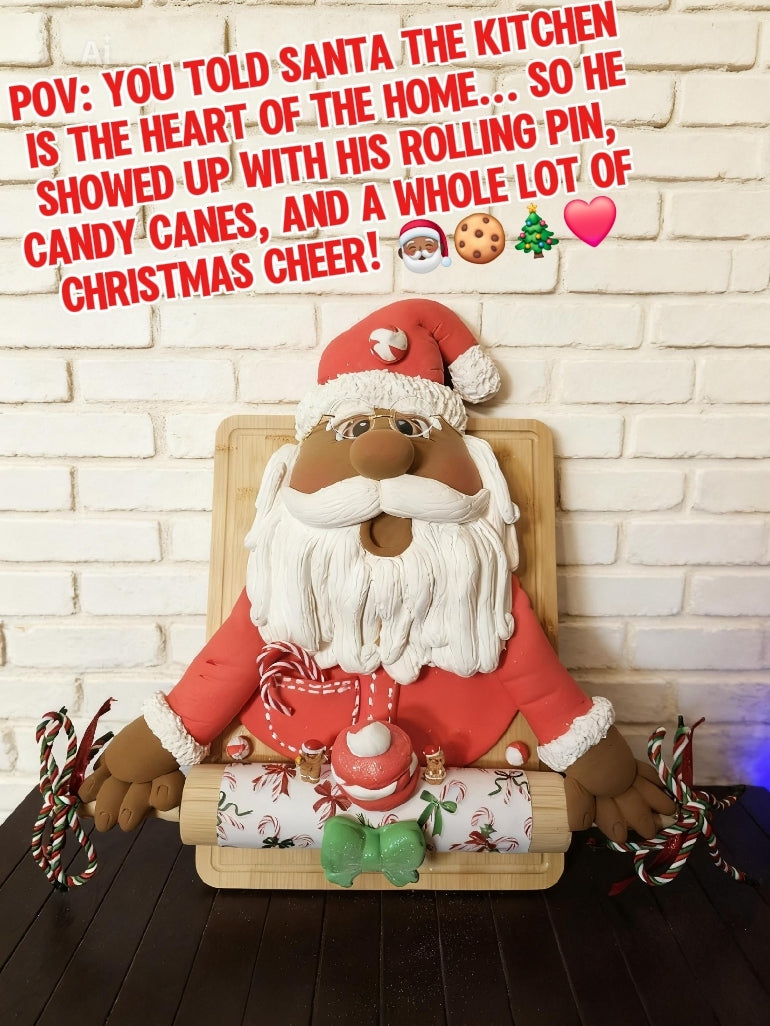 Pre-Order: Santa’s Christmas Kitchen – Handmade Clay Santa Kitchen Décor