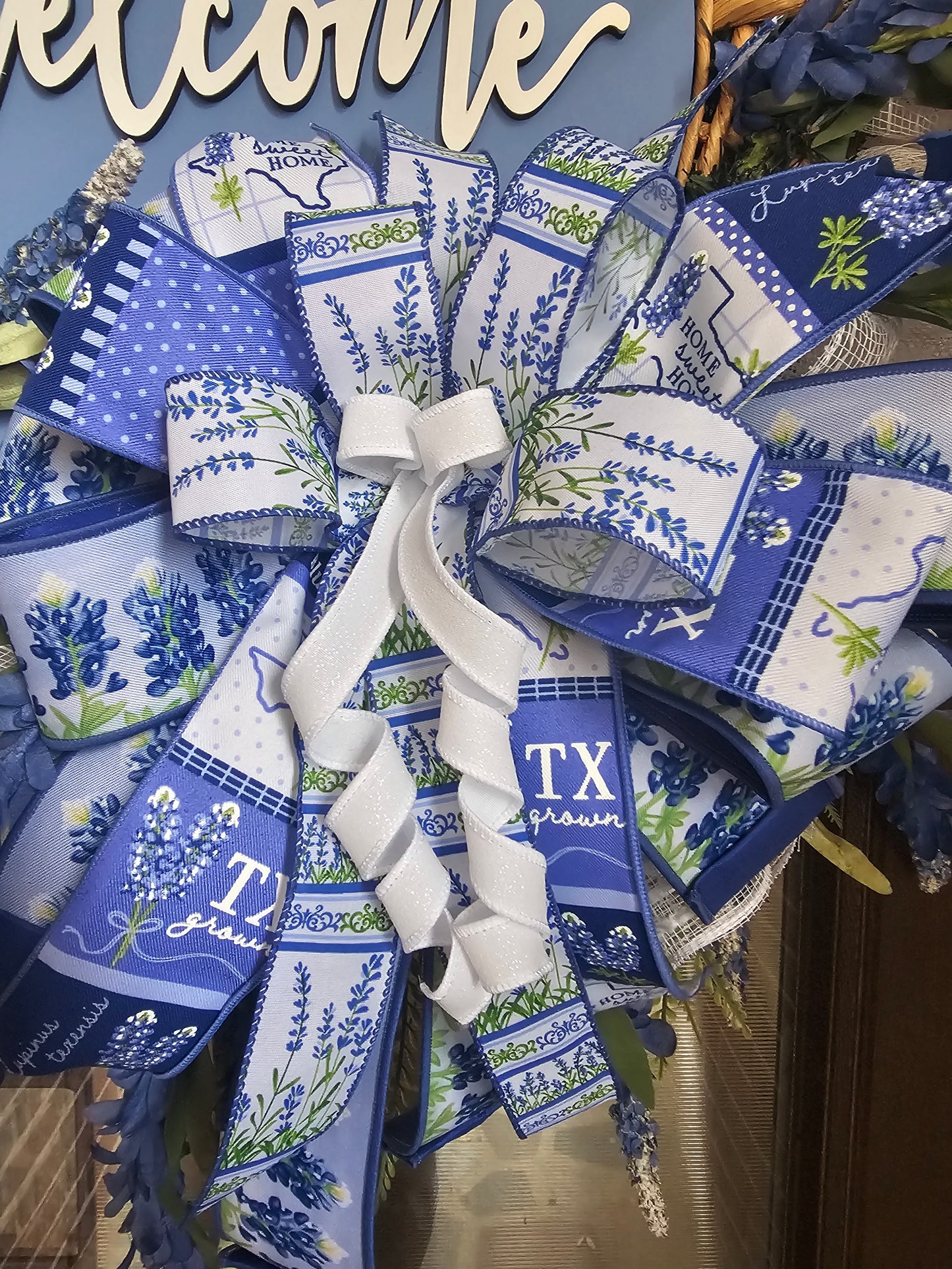 Bluebonnet Welcome Wreath