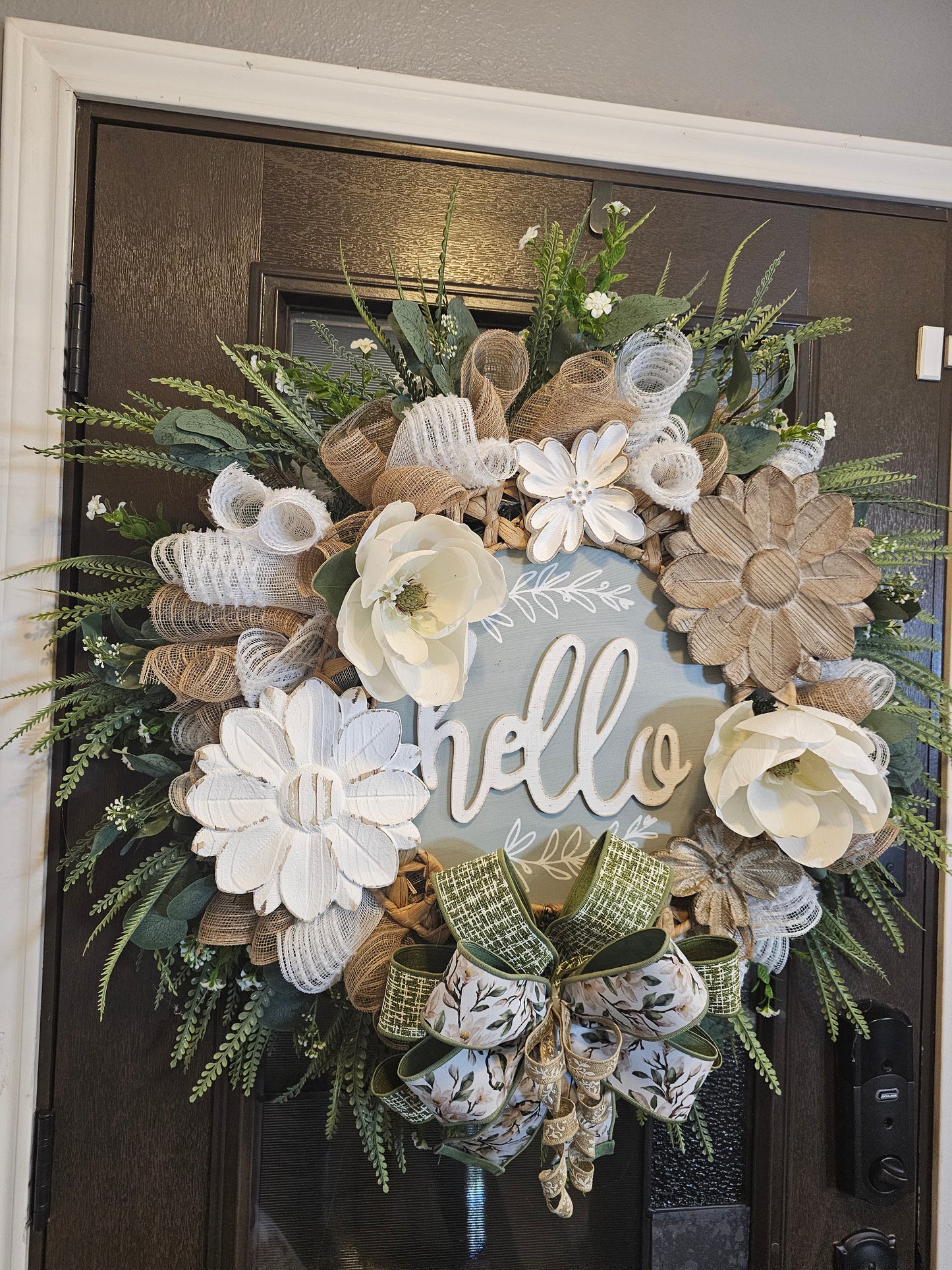 Hello Water Hyacinth Sage Wreath