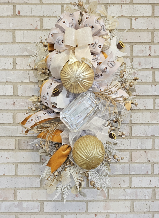 Golden Luxe Black Angel Swag