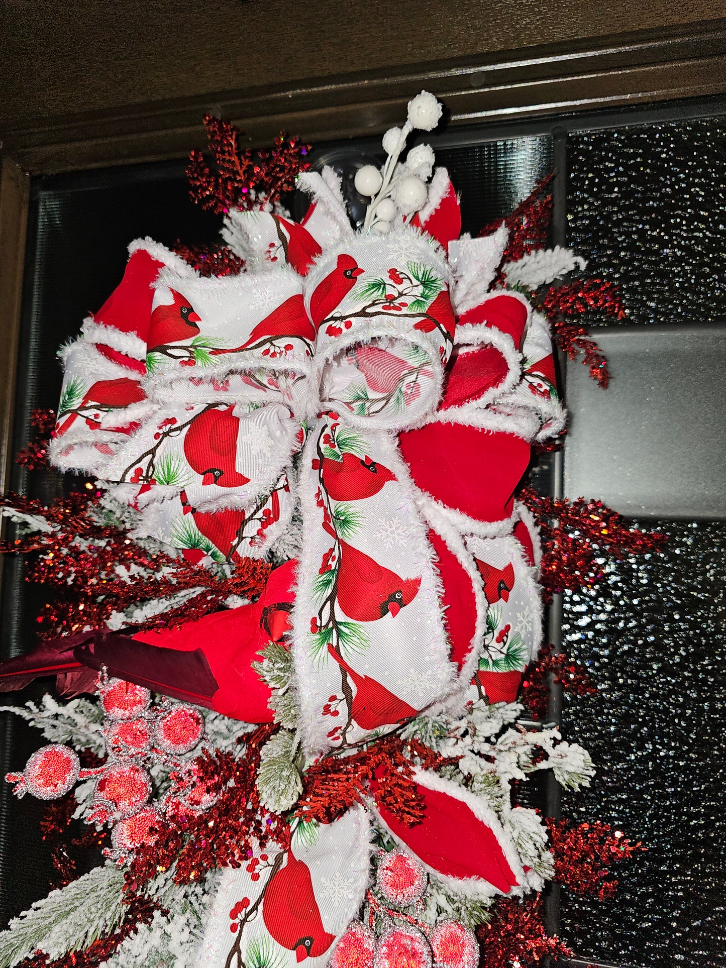 Winter Cardinal Blessings” Christmas Swag