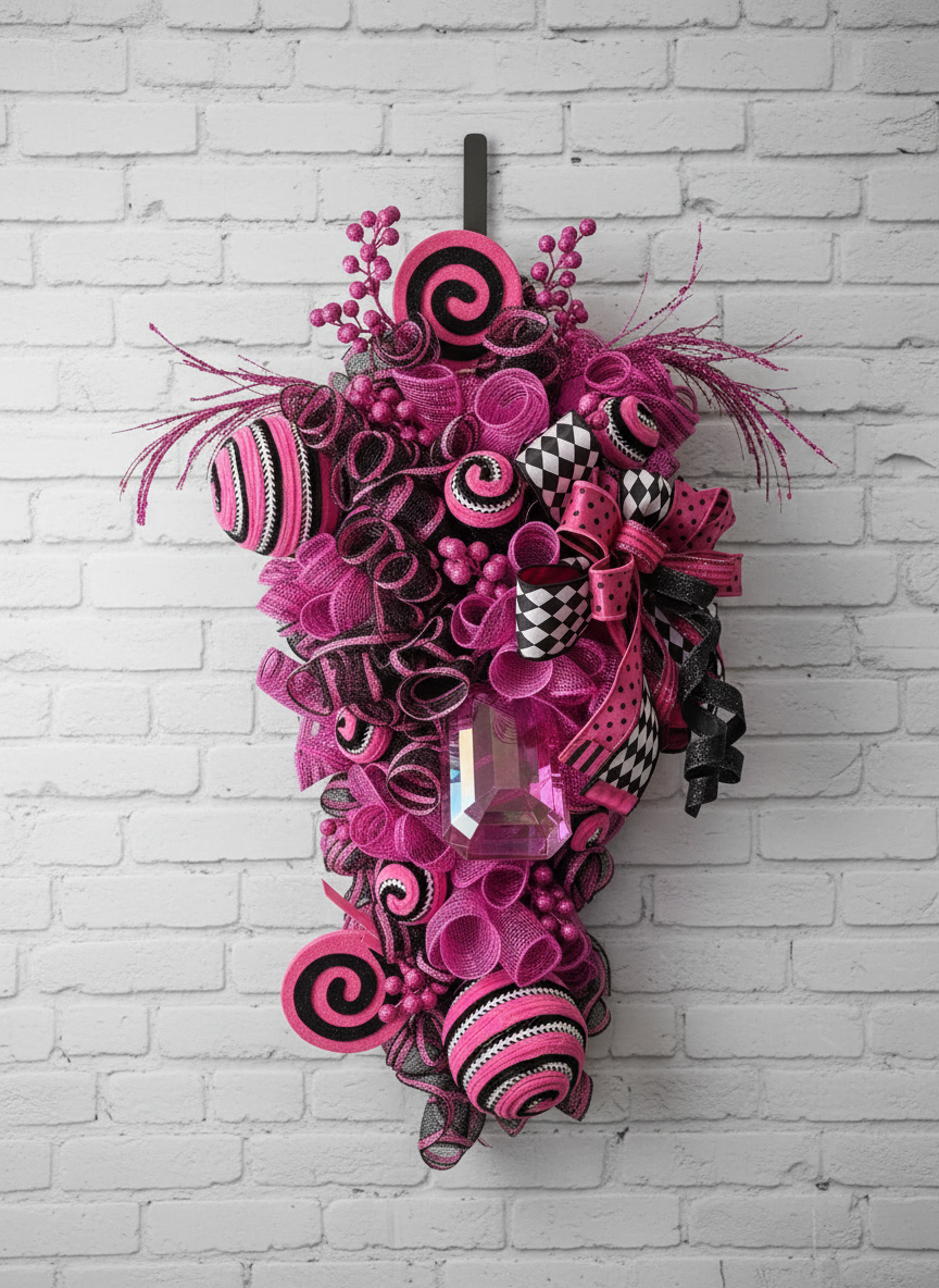 Pink & Black Peppermint Glam Fantasy