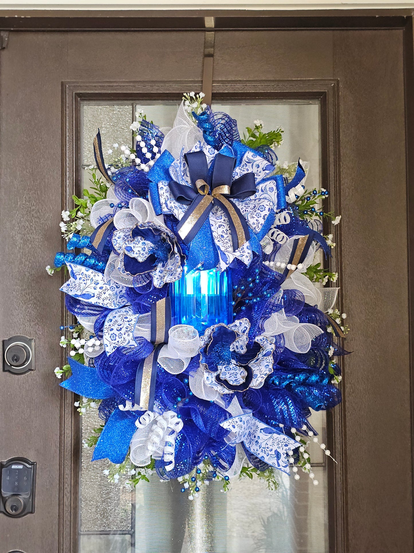 Blue Chinoiserie Jewel Wreath