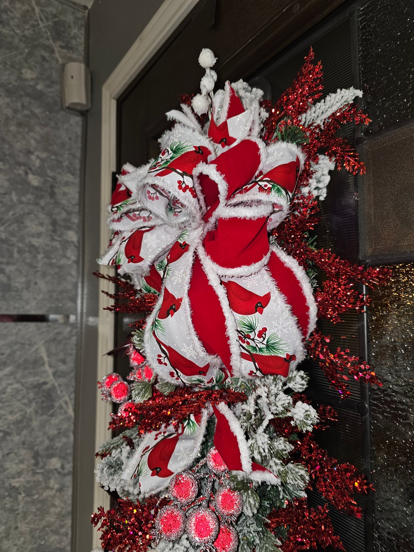 Winter Cardinal Blessings” Christmas Swag