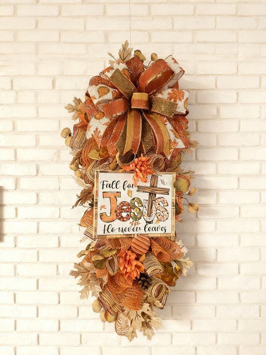 Fall for Jesus Door Swag | Christian Fall Decor