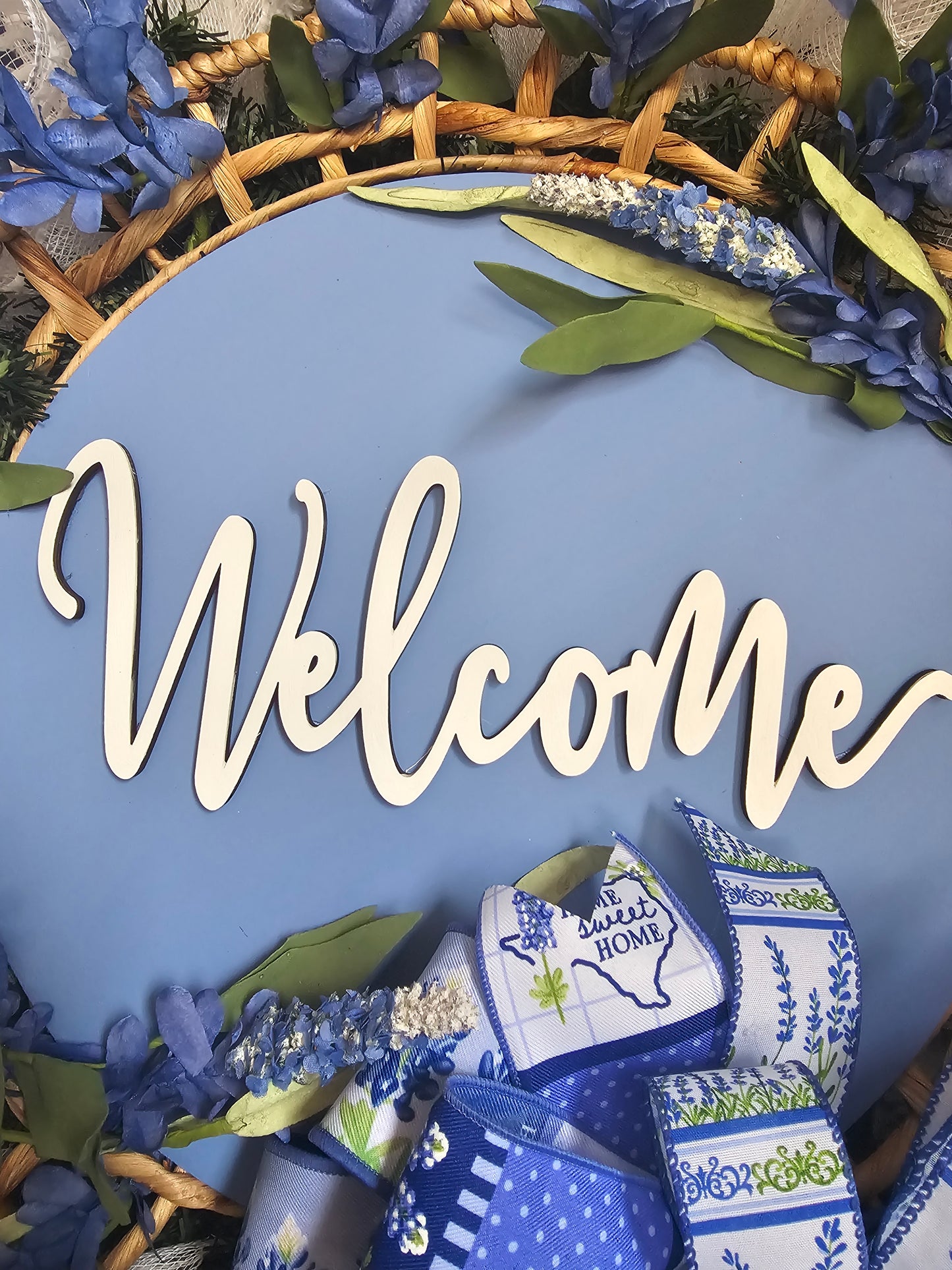 Bluebonnet Welcome Wreath