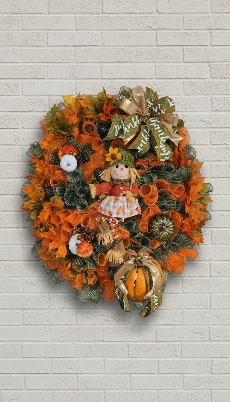 Fall Scarecrow Wreath
